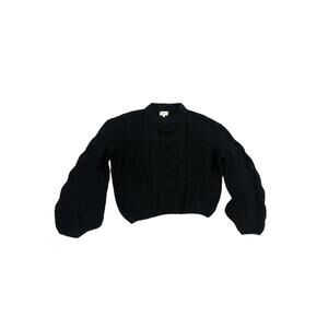 silverflint Sweater Black Crop top Sweater Pullover Womens Size M
